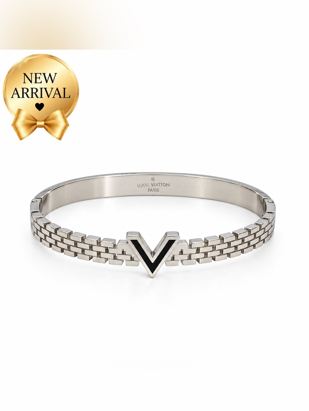 🩶 Women’s Silver-Tone V Bracelet 🩶